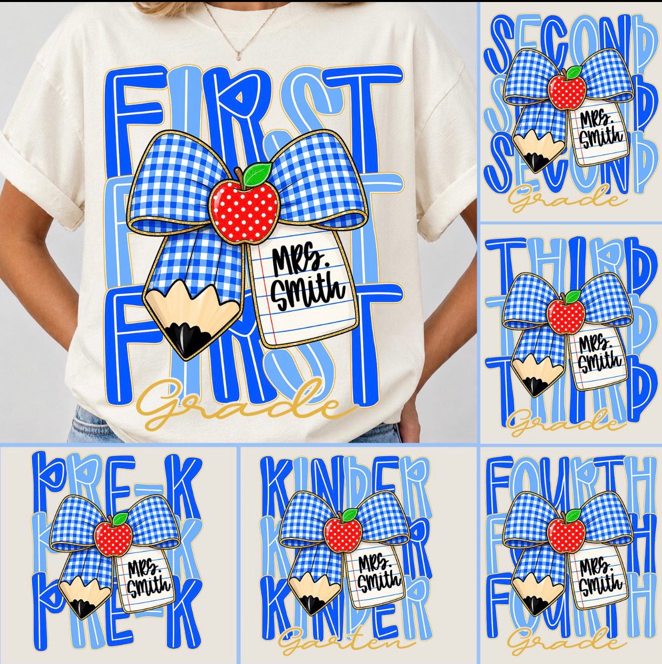 Teacher Grade Bow Tee
