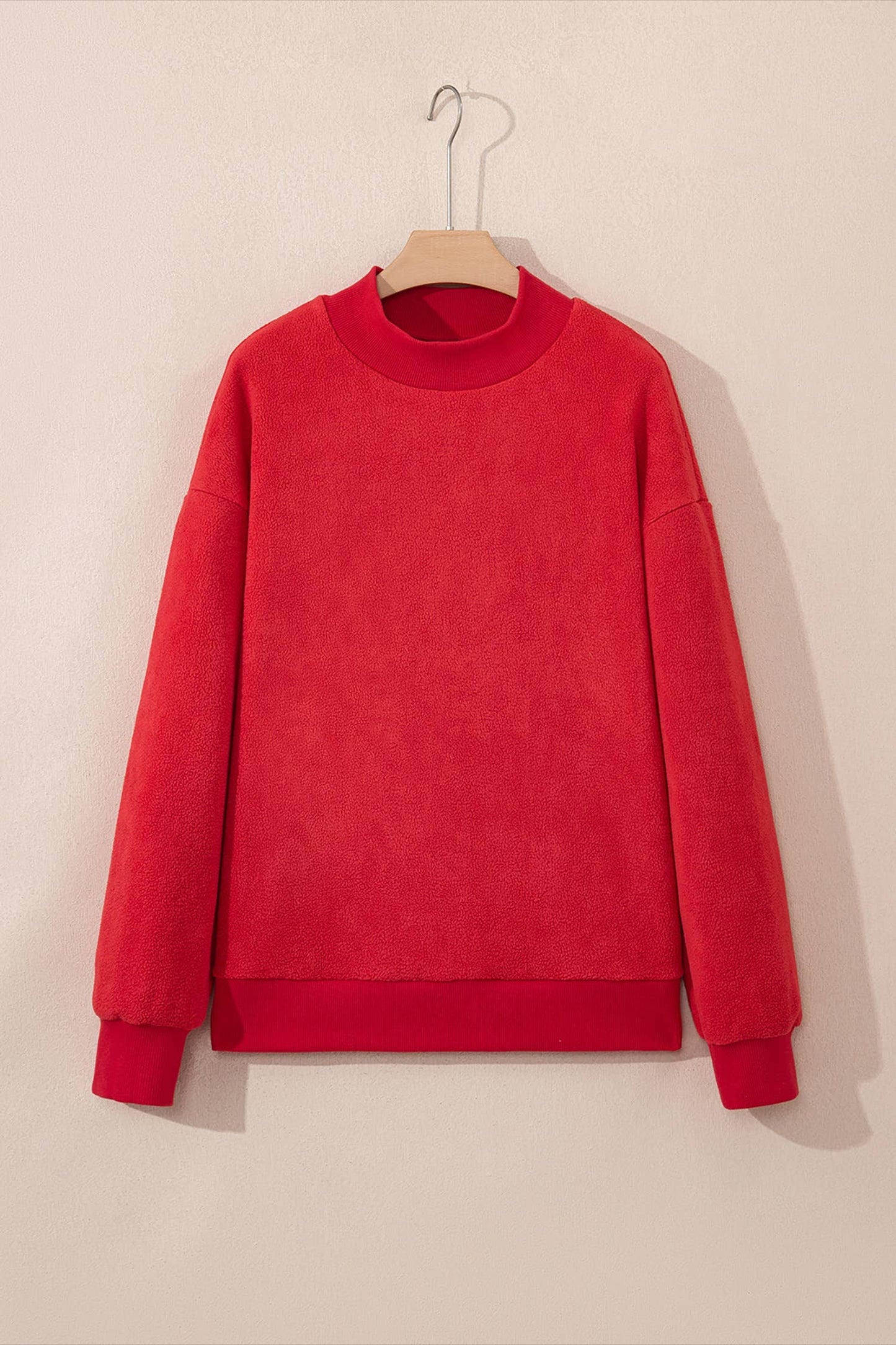 LAS Oversize Drop Shoulder Reversible Sweatshirt (S-XL): Racing Red / Missy / L