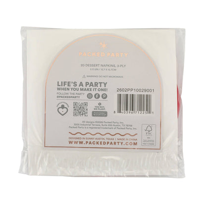 Disco Apple Paper Dessert Napkins (5" / 20 ct)