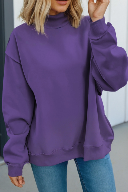 LAS Oversize Drop Shoulder Reversible Sweatshirt (S-XL): Racing Red / Missy / M