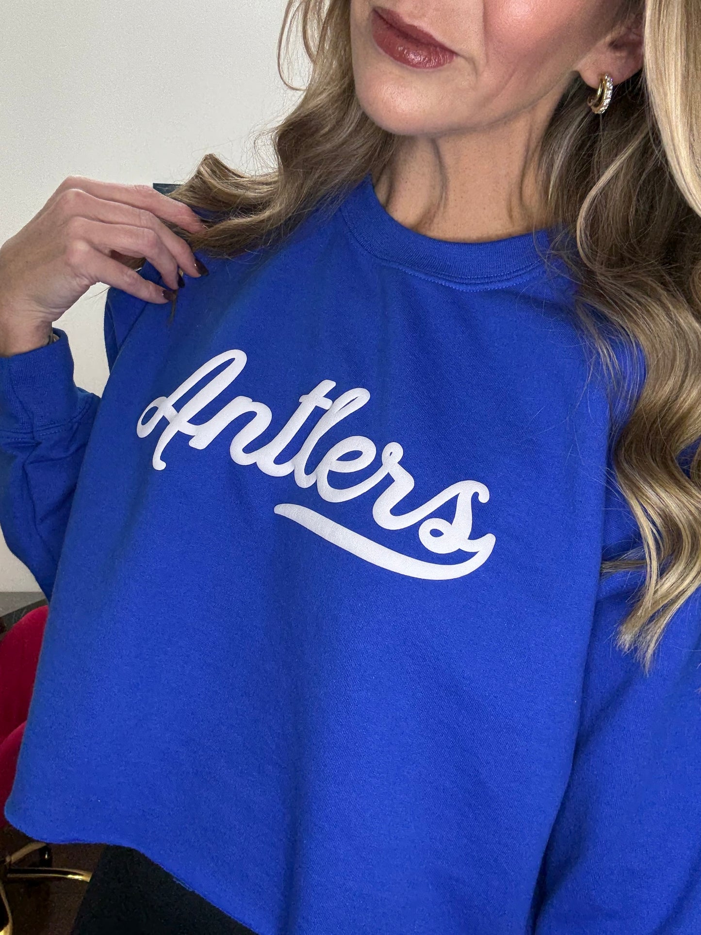 Antler Puff Cropped Sweatshirt