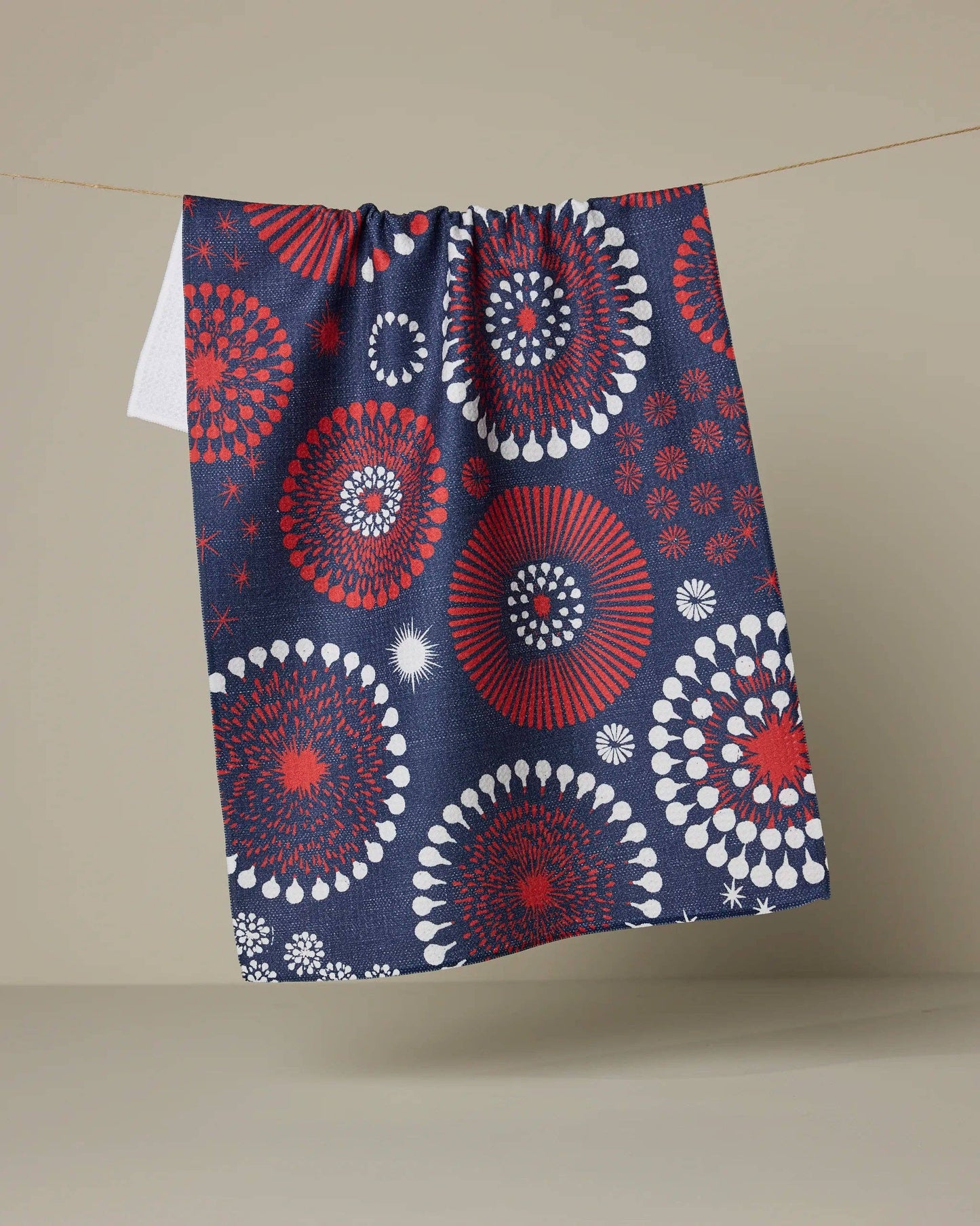 Freedom Sparks Tea Towel: Blue
