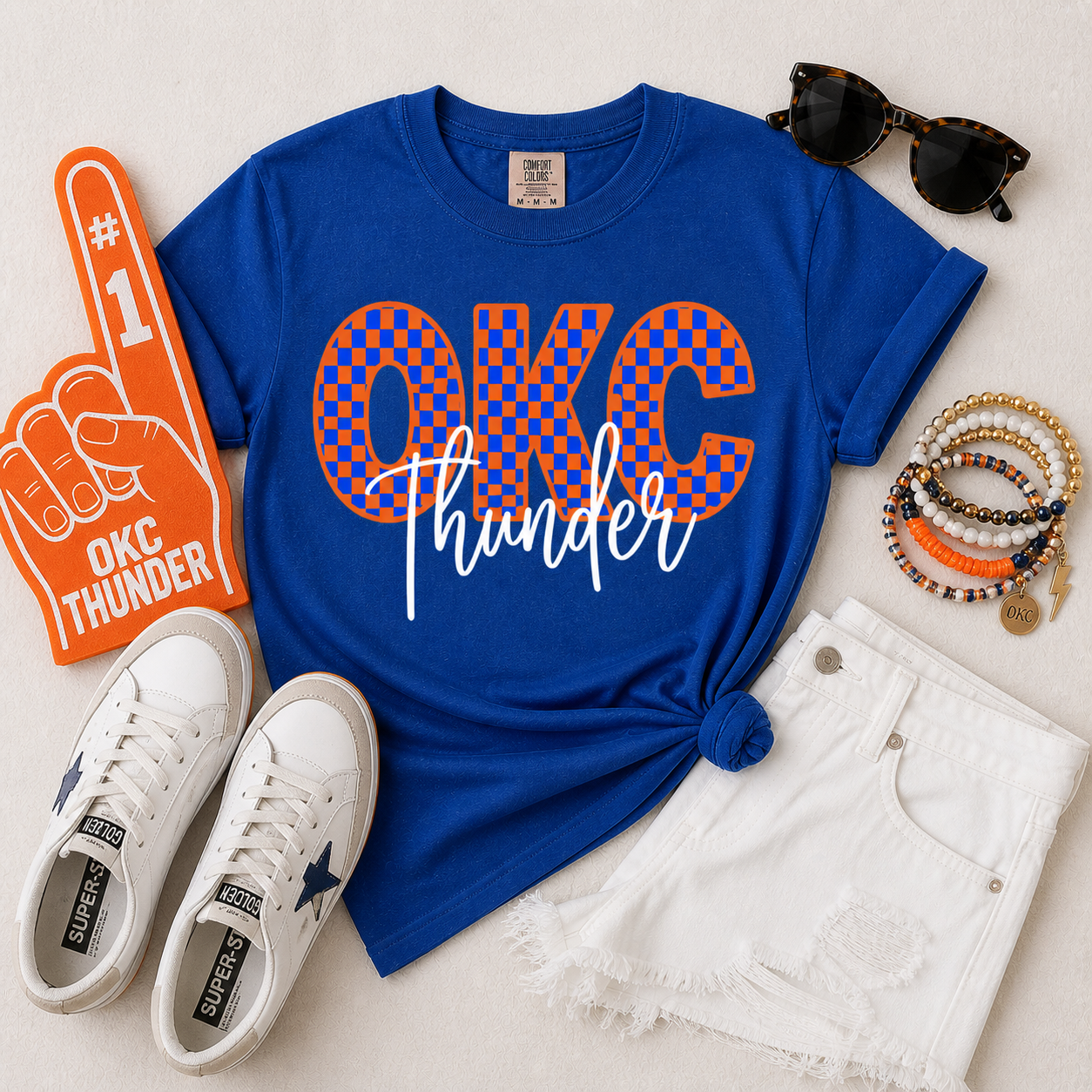 Courtside Check Tee