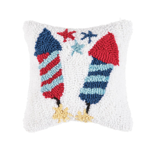 Patriotic Firecrackers 4th Of July Mini Throw Pillow