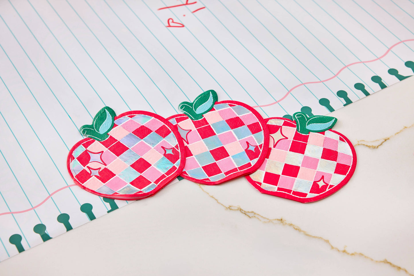 Disco Apple Paper Dessert Napkins (5" / 20 ct)