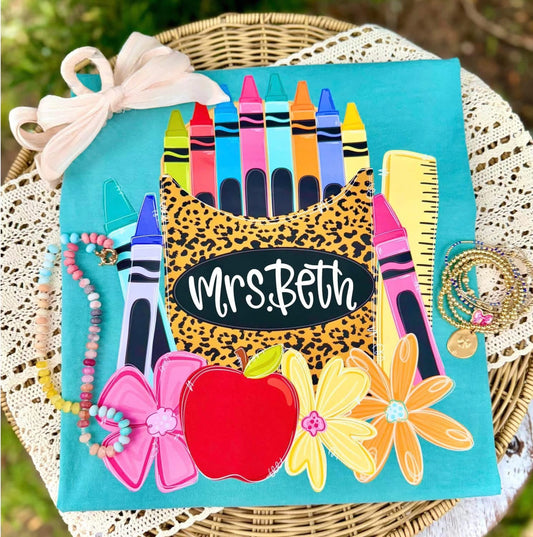 Personalized Teacher Supply Tee