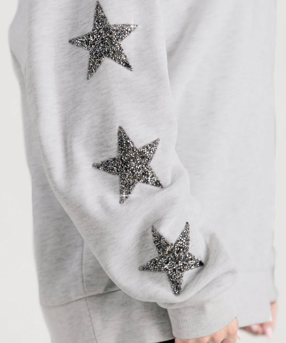 OKLAHOMA SOONERS RESILIENCE STAR EMBELLISHED CREW SWEATSHIRT
