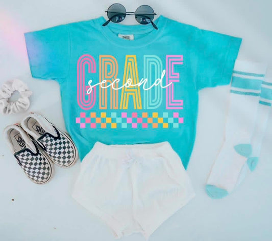 Retro Grade Checker Tee