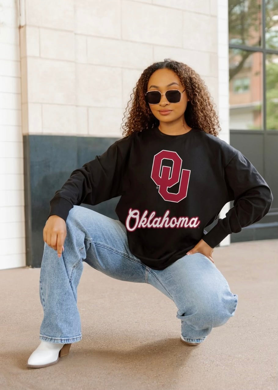 OKLAHOMA SOONERS HONOR ROLL ESSENTIAL RELAXED FIT LONG SLEEVE TEE