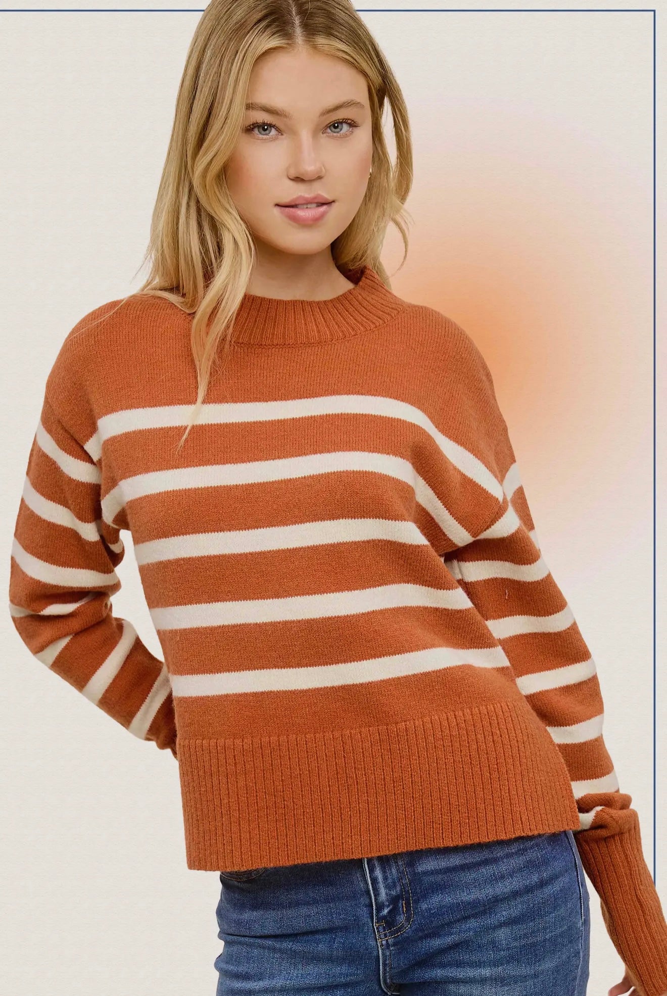 Pumpkin Spice Stripe Sweater
