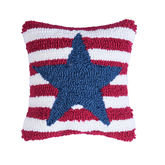 Patriotic Stars & Stripes 4th Of July Mini Throw Pillow