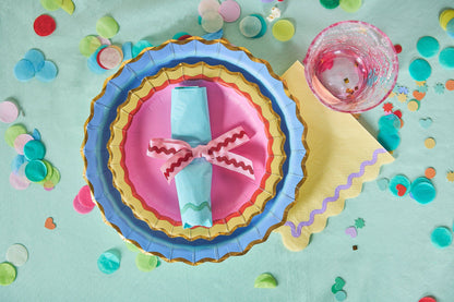Rainbow Ric Rac Assorted Dinner Plates (10 ct)