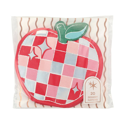 Disco Apple Paper Dessert Napkins (5" / 20 ct)