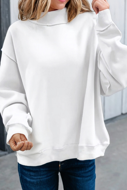 LAS Oversize Drop Shoulder Reversible Sweatshirt (S-XL): Racing Red / Missy / M